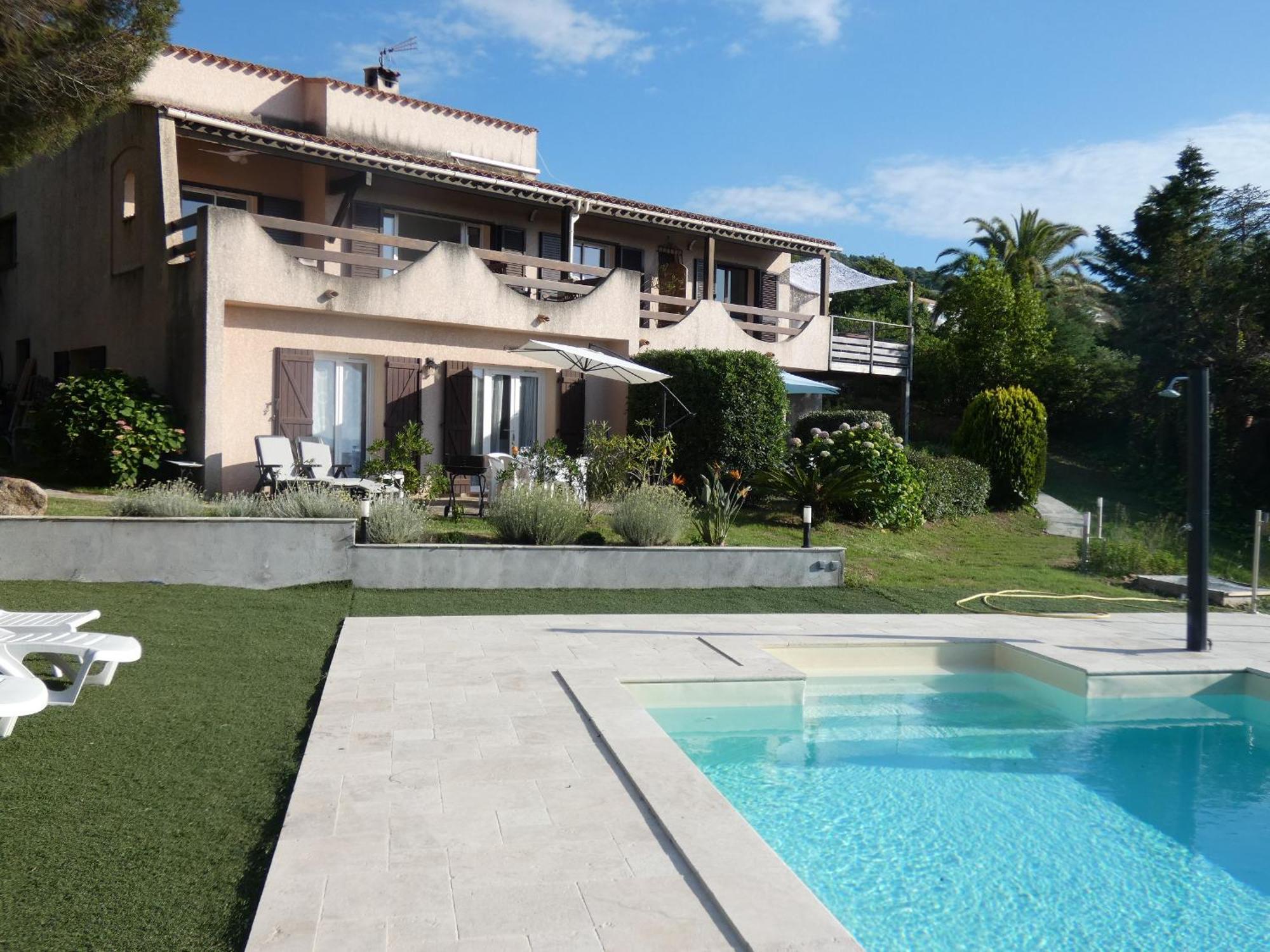 Corsicadream Arone Superbe Appartement Dans Villa, Vue Panoramique Mer, Piscine, Proche Porticcio Pietrosella Kültér fotó